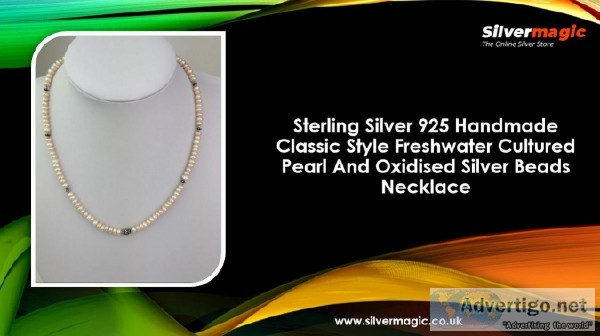 Sterling Silver 925 Handmade Classic Style Freshwater Cultured P