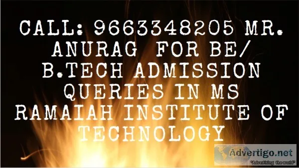  MS Ramaiah Institute Of Technology Bangalore admission
