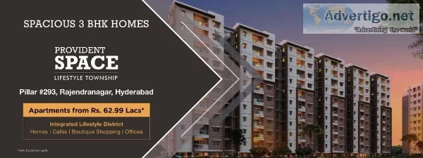 3 BHK Flats in Rajendra Nagar Hyderabad - Provident Space