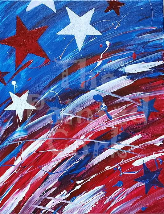 Folsom Family Room 74 Abstract Flag  INDEPENDENCE SPECIAL  5 Off