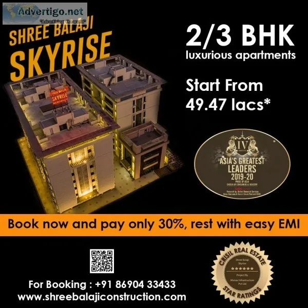 2 and 3 BHK flats With Clubhouse amenities.