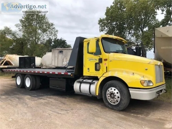 2002 International 9100i Rollback Truck 26  Ledwell Bed Caterpil