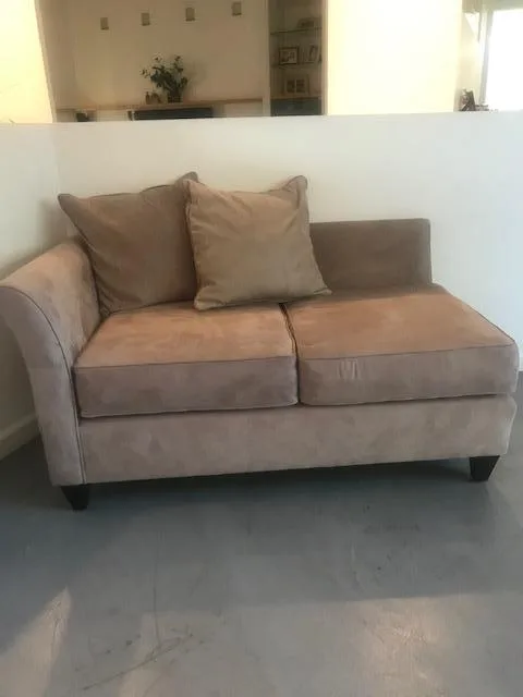 Faux Suede Petite L-Shaped Sectional Sofa