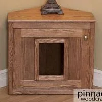 Corner Cat Litter Box Enclosure