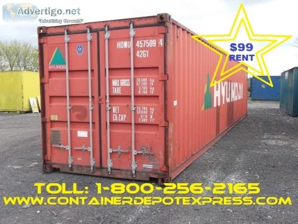 New or used steel storage container for rent or purchase