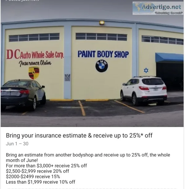 Paint and Body Shop collision repair