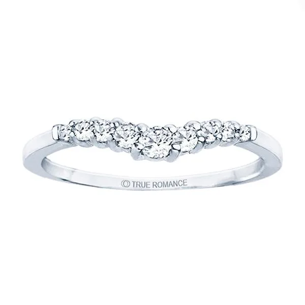 Lady s White 14 Karat Wedding Band With 0.43Tw Round GH Si1 Diam
