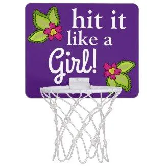 MINI BASKETBALL HOOP . HIT LIKE A GIRL