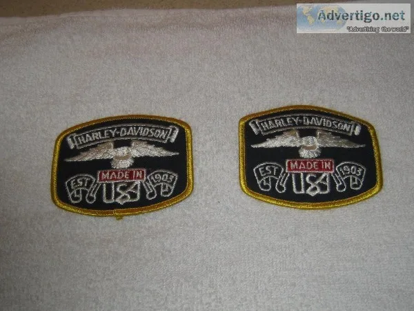 Two SEW on Harley Davidson Patches