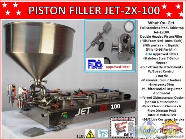 Jet Models Double Head (Air and Electric) Piston Filler Filling 