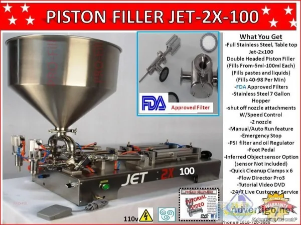 Jet Models Double Head (Air and Electric) Piston Filler Filling 