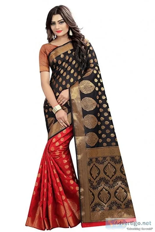 Silk Zone Women s Banarasi Silk Saree With Blouse(BANARASI MULTI