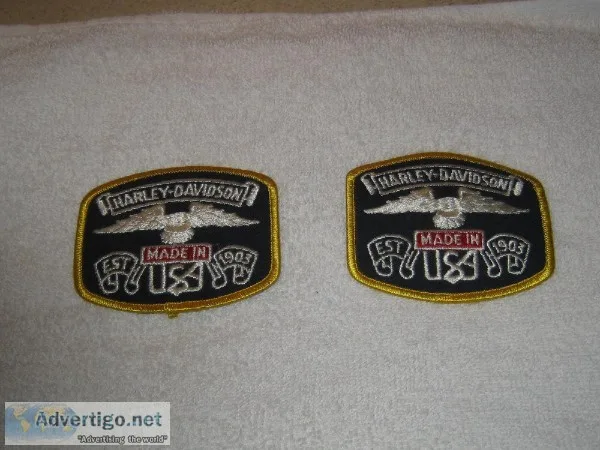 Two SEW on Harley Davidson Patches