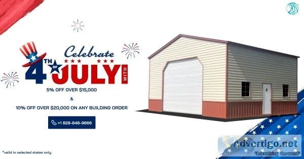 4th July Metal Garages Sale