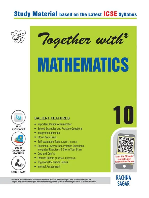 Rachna Sagar- Together With ICSE Mathematics Study Material for 