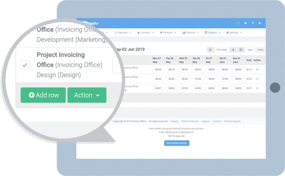Time registration software