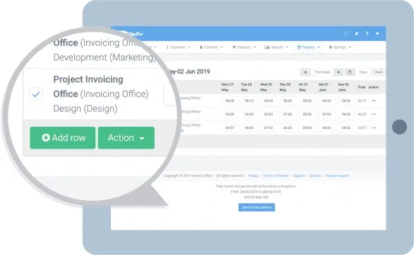 Time registration software