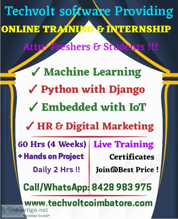 Java training with less cost Online Internship Training  Techvol