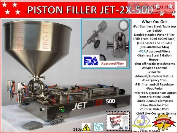 Jet Models Double Head (Air and Electric) Piston Filler Filling 
