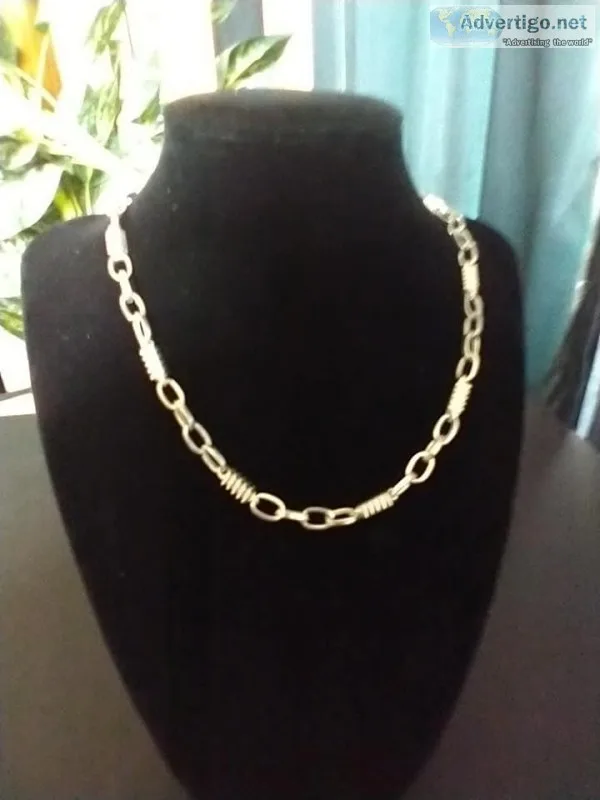 &quotGRILL&quot Women s 925 STERLING SILVER NECKLACE 18 INCH... 