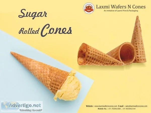 Ice cream Cone Wholesale Manufacturing Company in India - Laxmi 