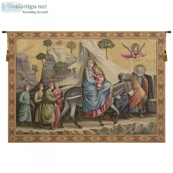 BUY FLIGHT INTO EGYPT ITALIAN TAPESTRY WALL HANGING