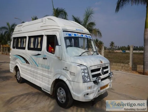 10 Seater Vehicle on rent - 10 Seater Tempo Traveller Rent Mysor