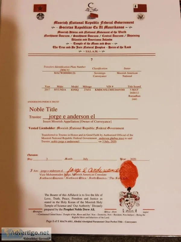 Andersons Phebus Trust Allodial Aboriginal Paramount Clear Perfe