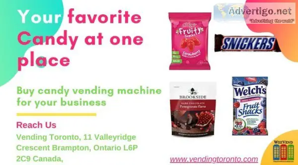 Get your favorite candies from candy vending machines Toronto