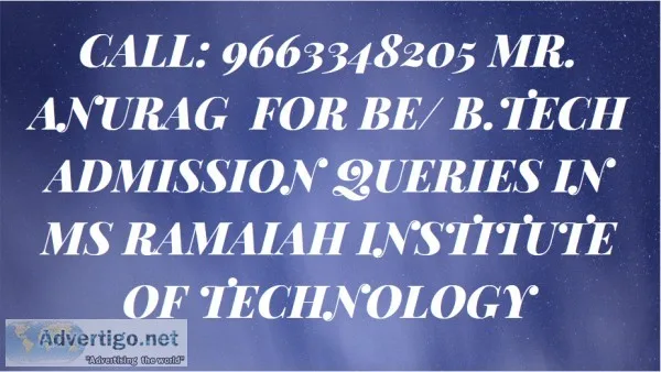 96633482o5 Admission Process MS Ramaiah Institute of Technology 