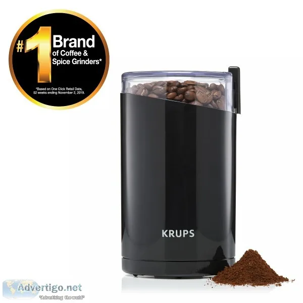 KRUPS Fast Touch Electric Coffee and Spice Grinder With Stainles