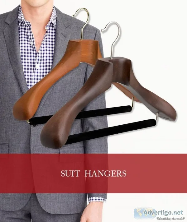 Mens Wooden Suit Hangers - Butler Luxury