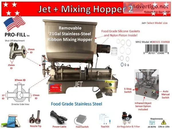 Jet Piston Filler and Mixing Hopper 2