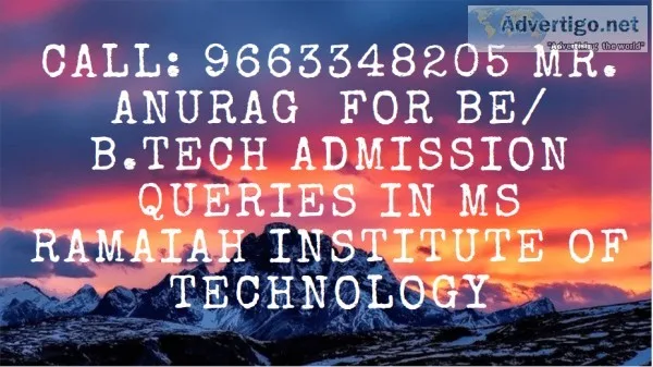96633482O5 admission in MS ramaiah institute of technology