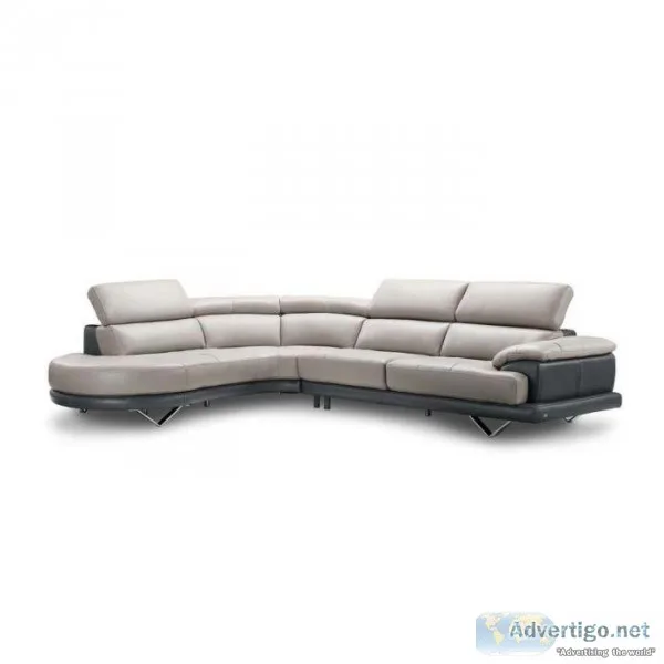 Cecile Contemporary Leather Sectional Sofa