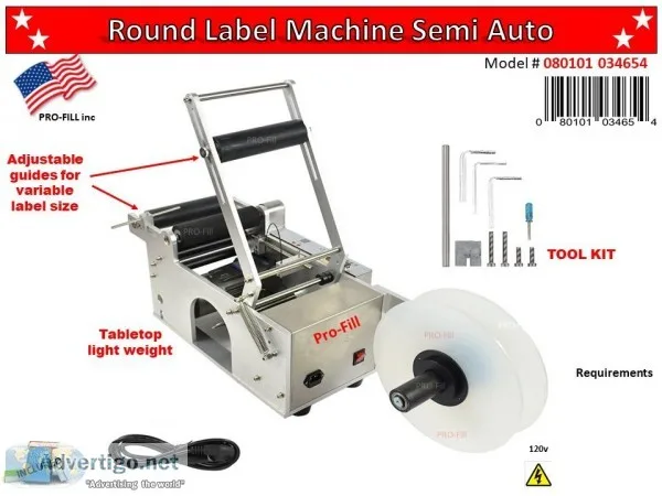 Round Label Machine Semi-Auto