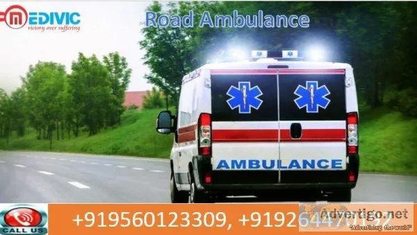Hire Best and Affordable Road Ambulance Service in Saguna More b