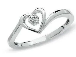 Silver rings with stone