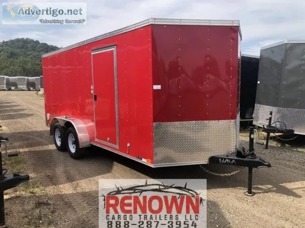  2020 7X16 Tandem Axle Enclosed Cargo Trailer