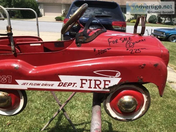 Vintage Fire Truck Pedal Cars
