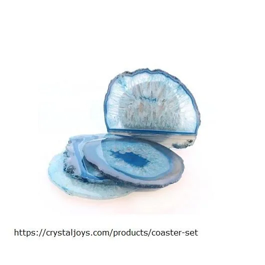 AGATE SLICE HANDMADE COASTER SET