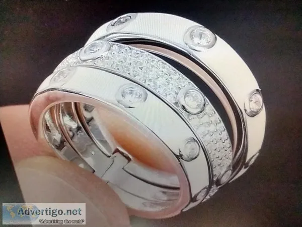&quotTHREE PIECE&quot WHITETOPAZ 925 STERLING SILVER RING SIZE 7