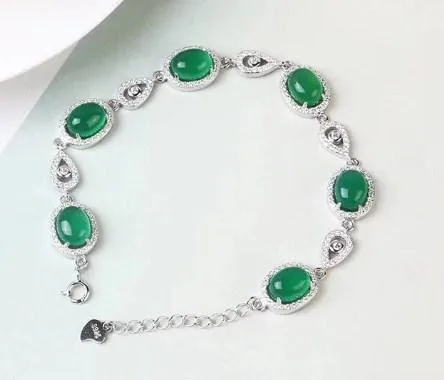 Buy 925 sterling silver jade bracelet