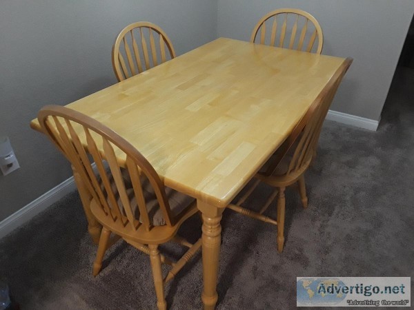 DINING ROOM TABLE and 4 CHAIRS