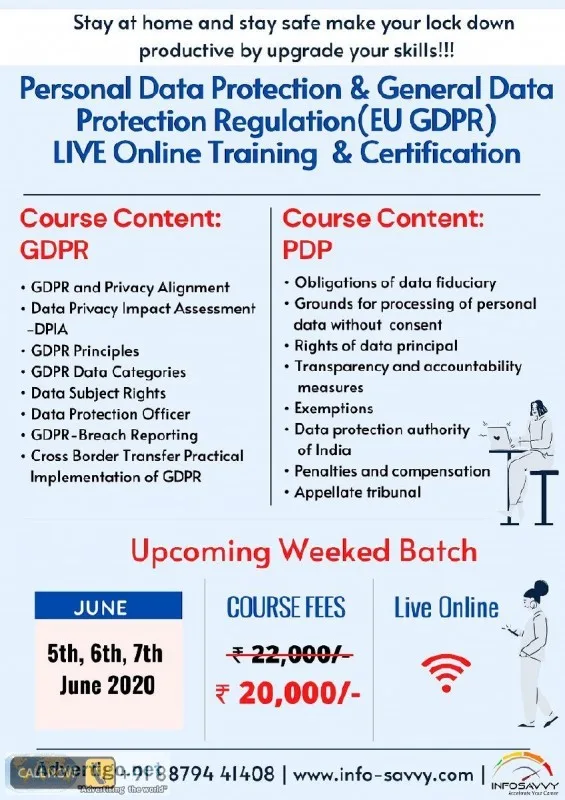 Live Training and Certification of General Data Protection Regul