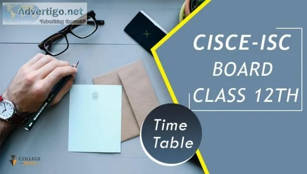 CISCE-ISC Board Class 12th Time Table 2020