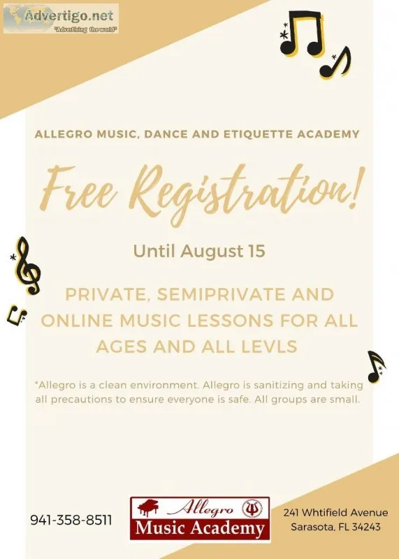 Music Lessons with Free Registration