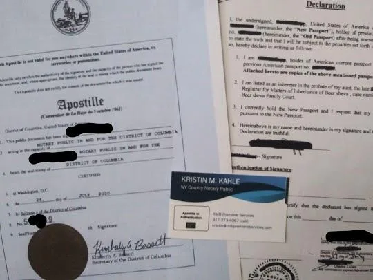 NYC INTERNATIONAL NOTARY and APOSTILLE RUSH SERVICES (6-8 Busine