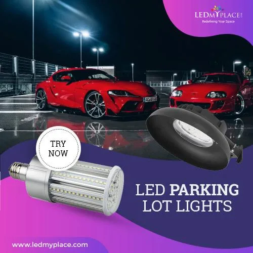 LED Parking Lot Light Fixtures with Motion Detectors