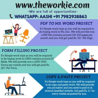 Typing, ad-posting, form filling jobs